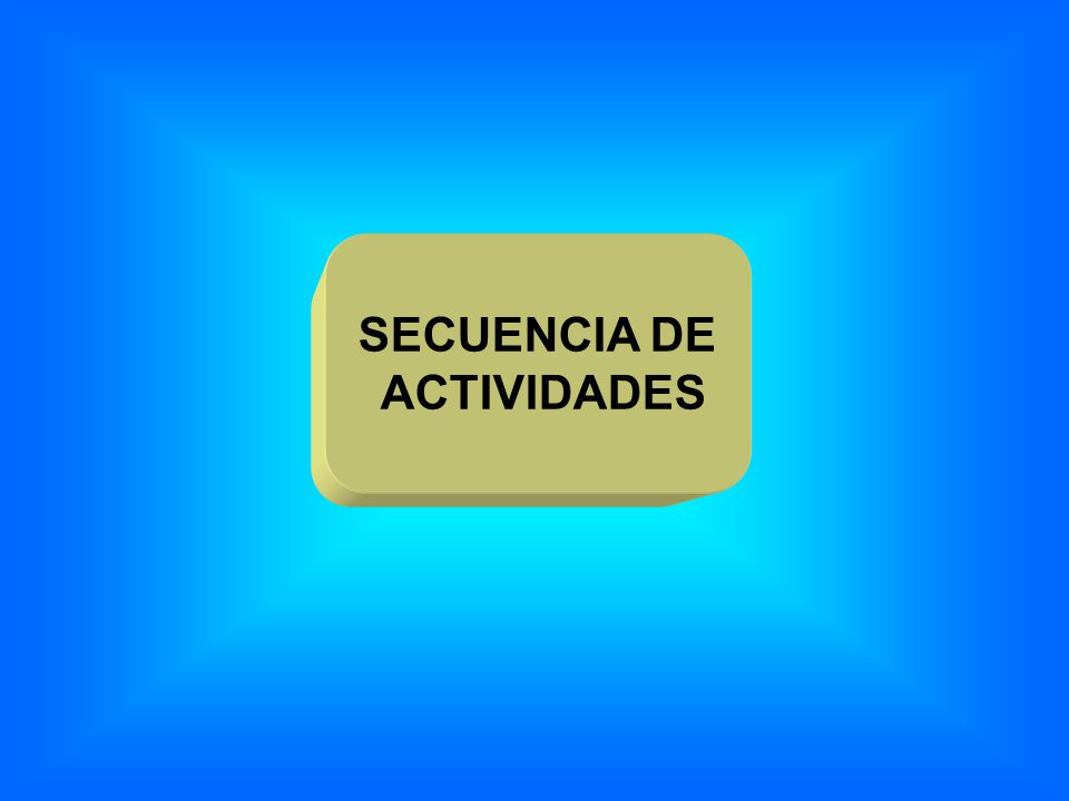 SECUENCIA DE ACTIVIDADES