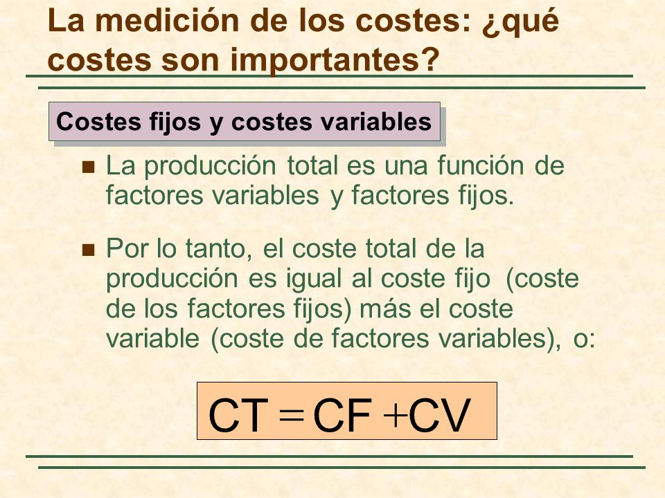 La medición de los costes: ¿qué costes son importantes