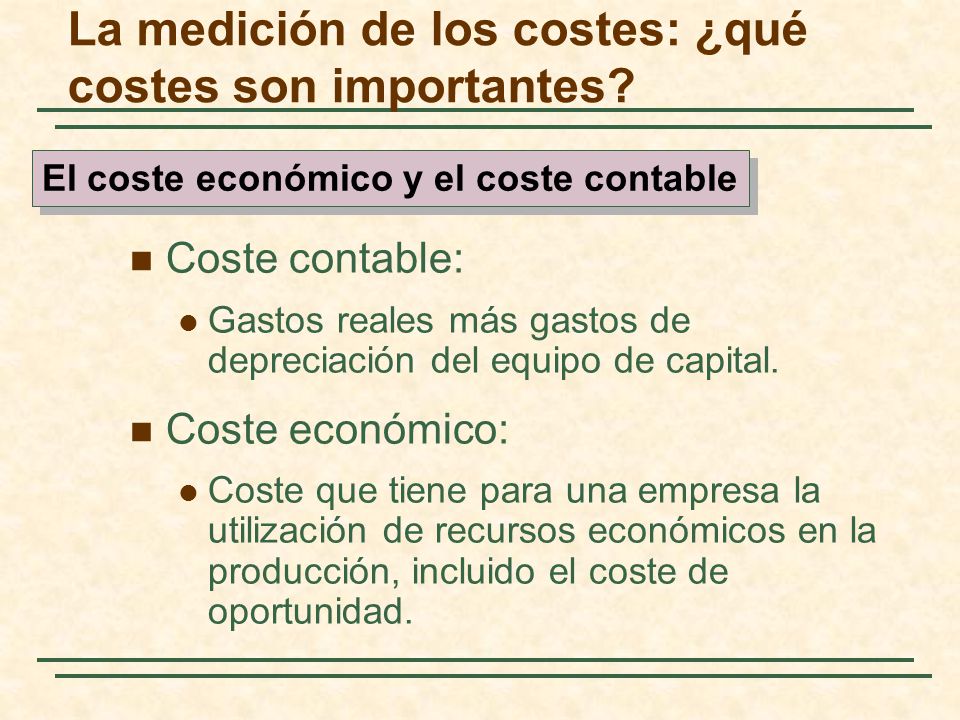 La medición de los costes: ¿qué costes son importantes