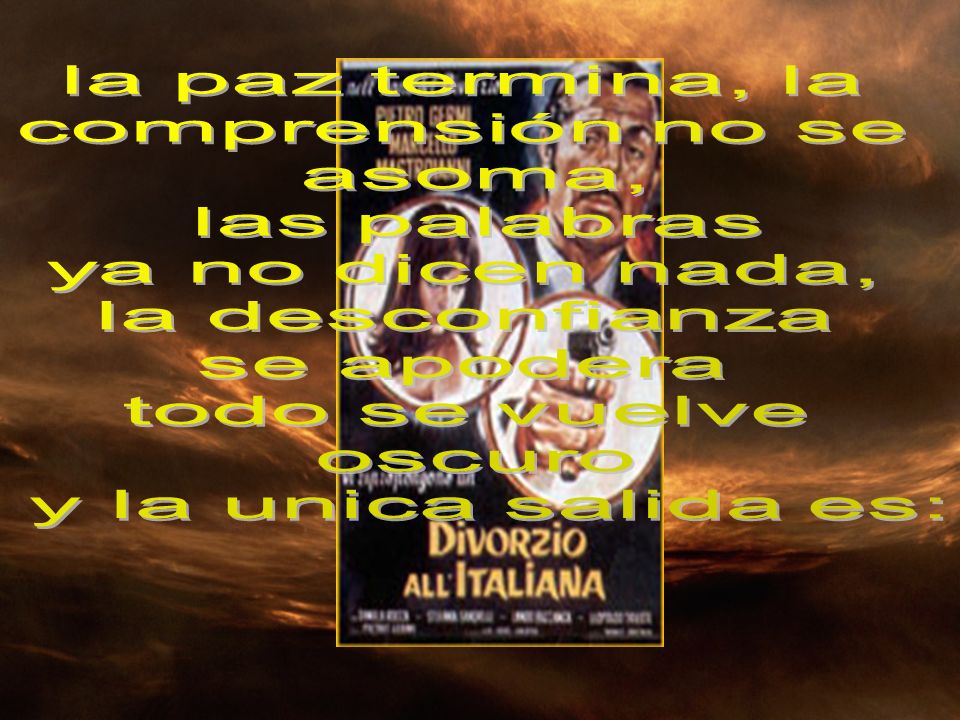 la paz termina, la comprensión no se. asoma, las palabras. ya no dicen nada, la desconfianza. se apodera.