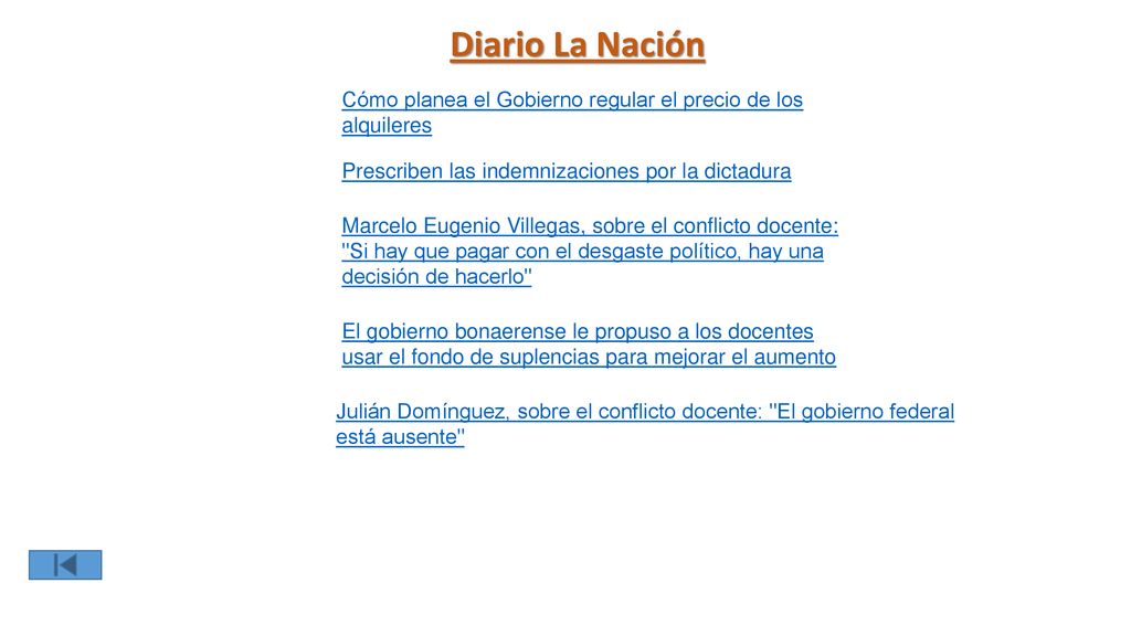 Diario La Nación Cómo planea el Gobierno regular el precio de los alquileres. Prescriben las indemnizaciones por la dictadura.