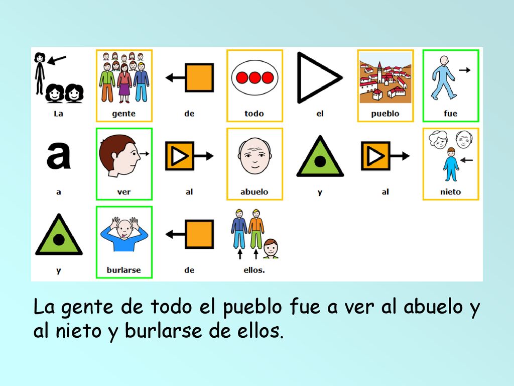 La gente de todo el pueblo fue a ver al abuelo y al nieto y burlarse de ellos.