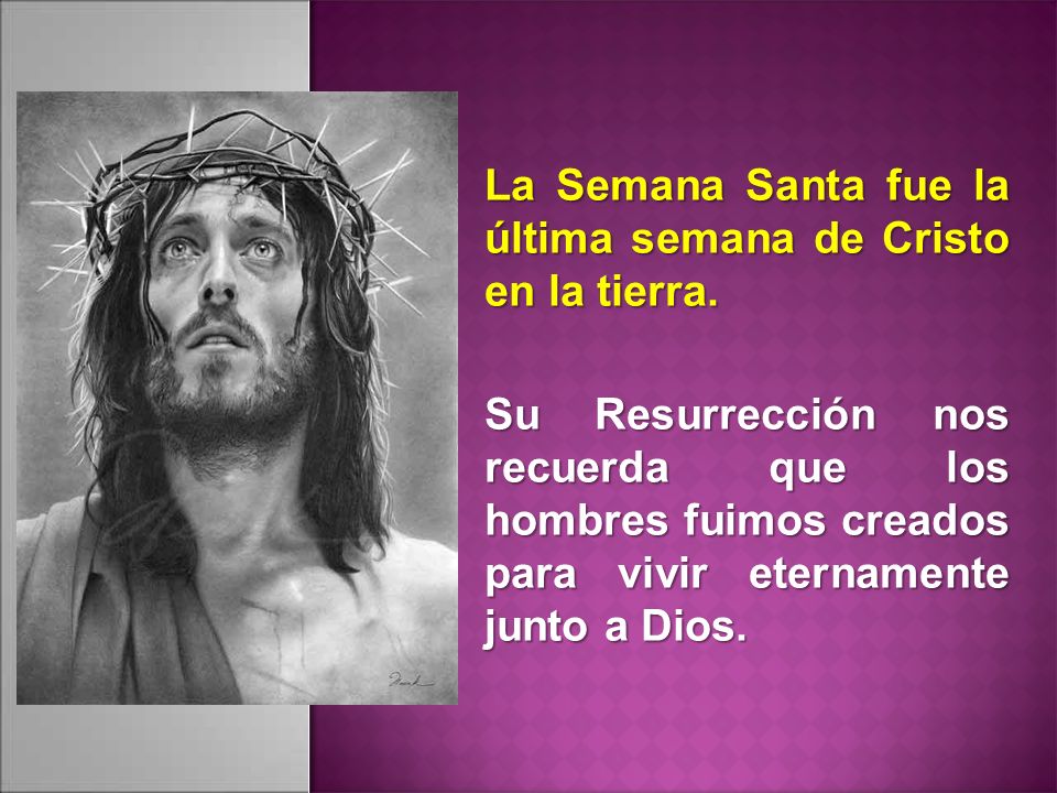 La Semana Santa fue la última semana de Cristo en la tierra.