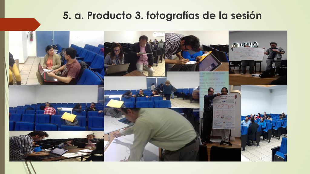 5. a. Producto 3. fotografías de la sesión