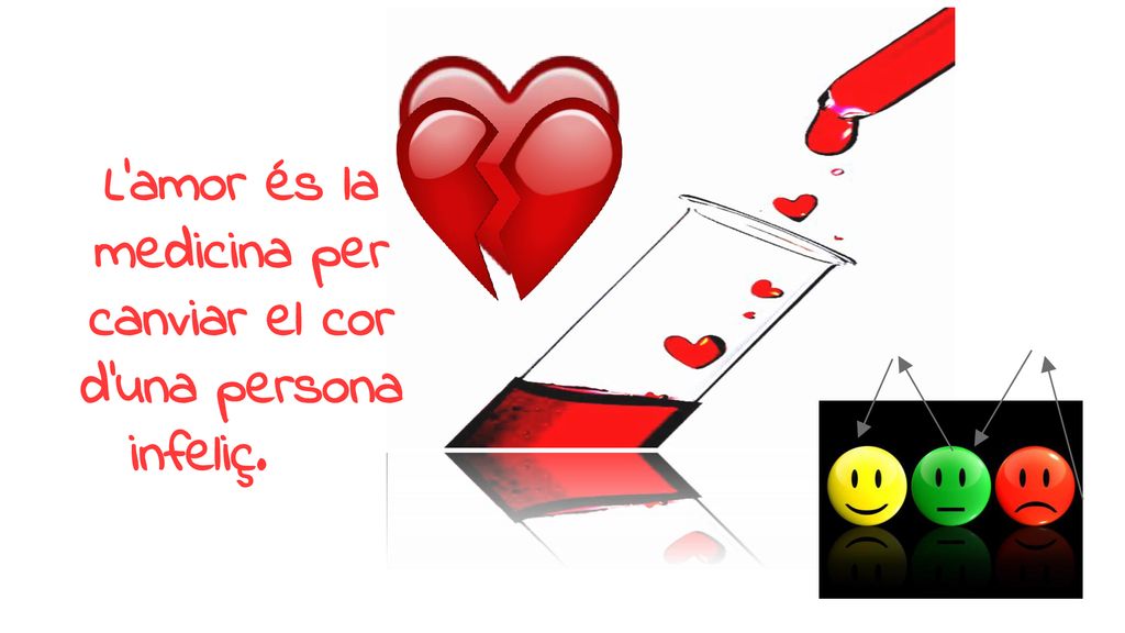 L’amor és la medicina per canviar el cor d’una persona infeliç.
