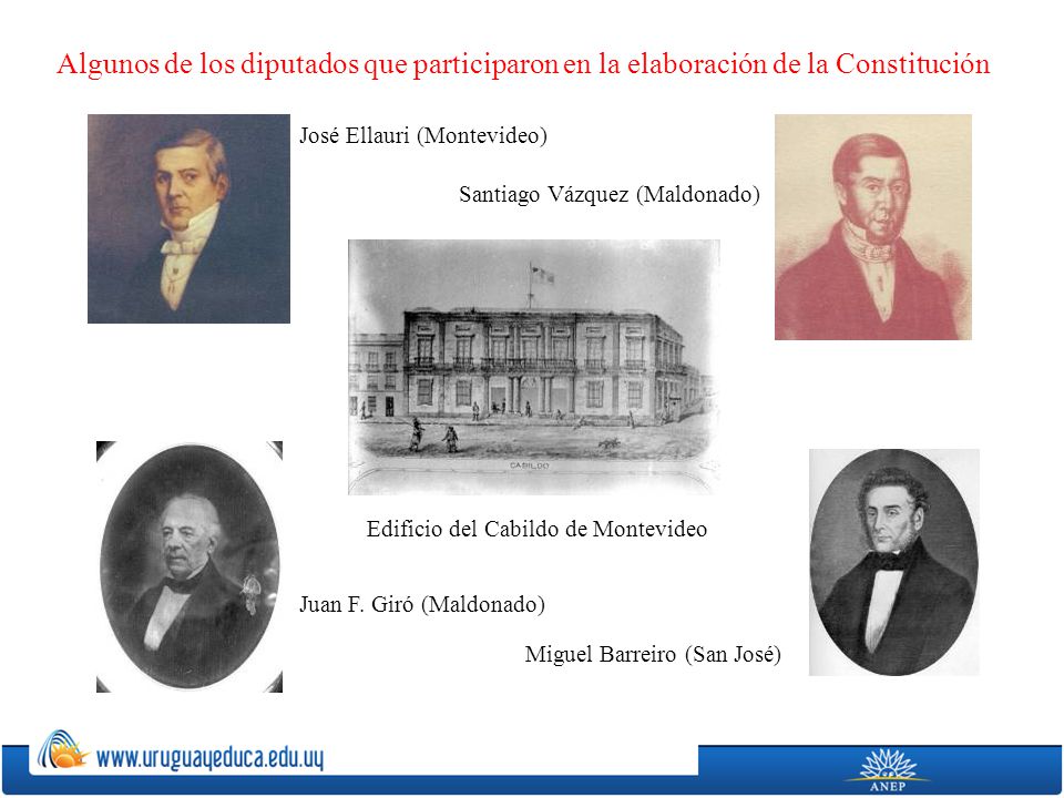 Algunos de los diputados que participaron en la elaboración de la Constitución