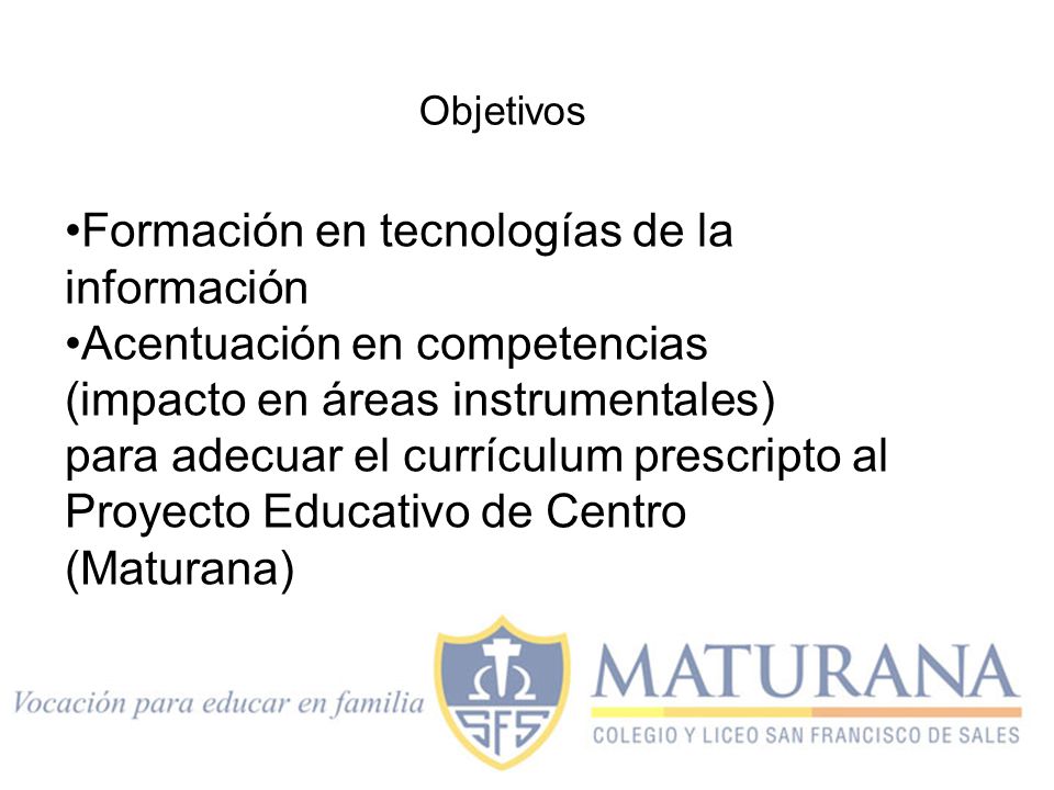 Formación en tecnologías de la información Acentuación en competencias