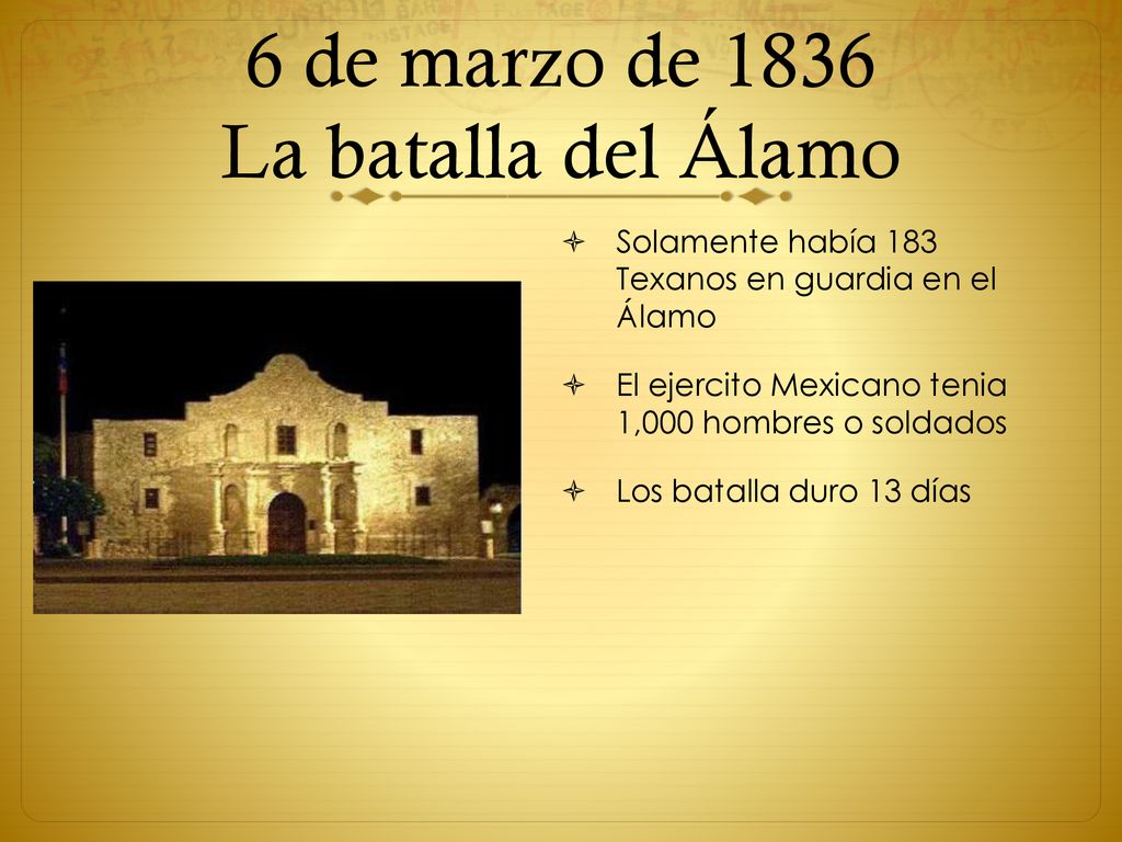 6 de marzo de 1836 La batalla del Álamo