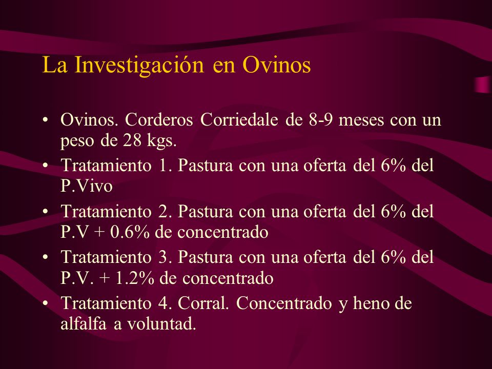 La Investigación en Ovinos