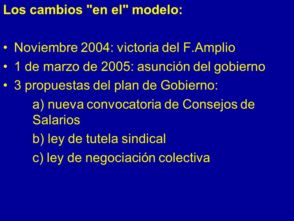 Los cambios en el modelo:
