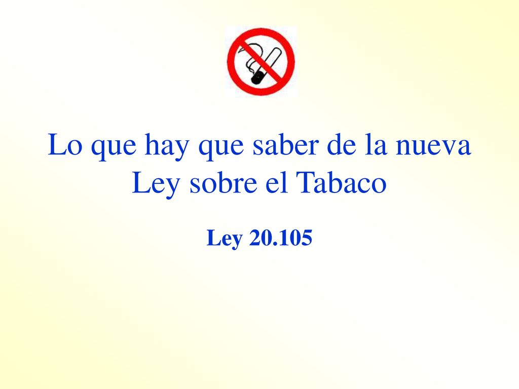 Lo que hay que saber de la nueva Ley sobre el Tabaco