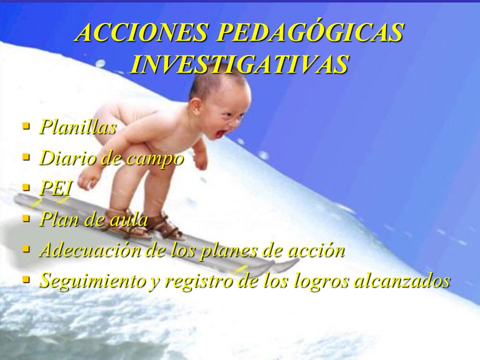 ACCIONES PEDAGÓGICAS INVESTIGATIVAS