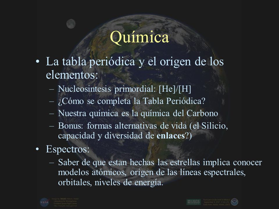 Química La tabla periódica y el origen de los elementos: Espectros: