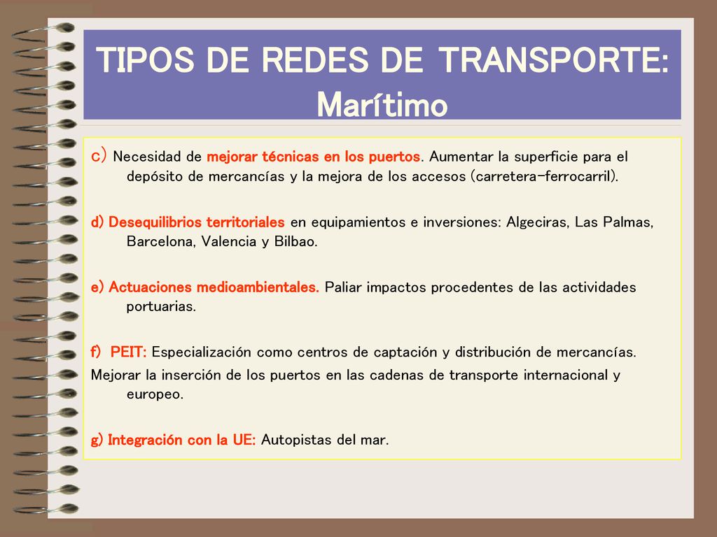 TIPOS DE REDES DE TRANSPORTE: Marítimo