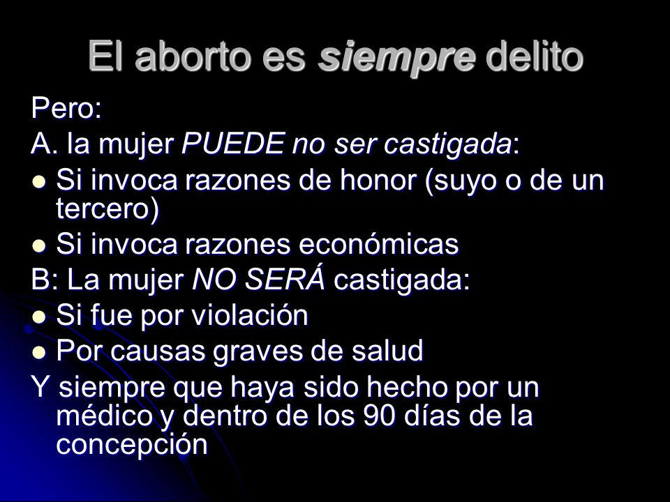 El aborto es siempre delito