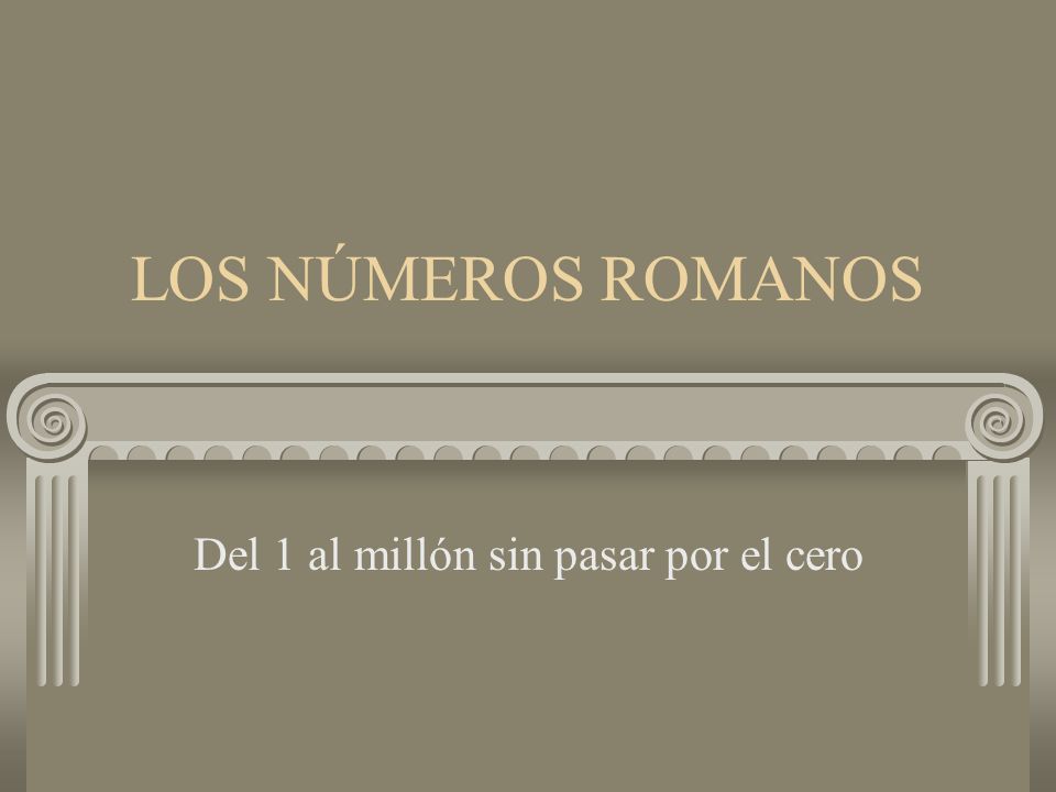 Del 1 al millón sin pasar por el cero