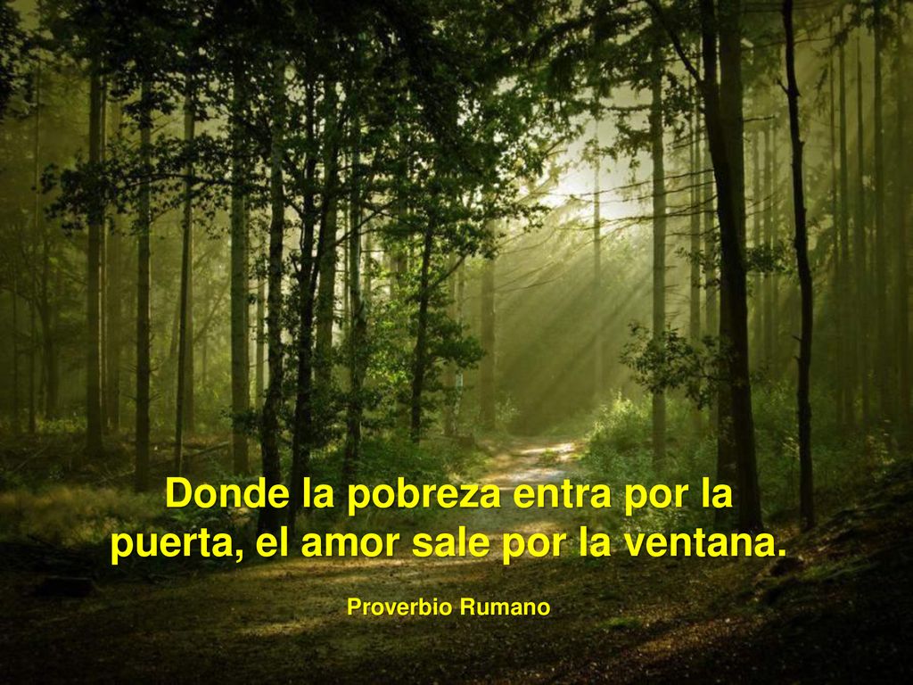 Donde la pobreza entra por la puerta, el amor sale por la ventana.