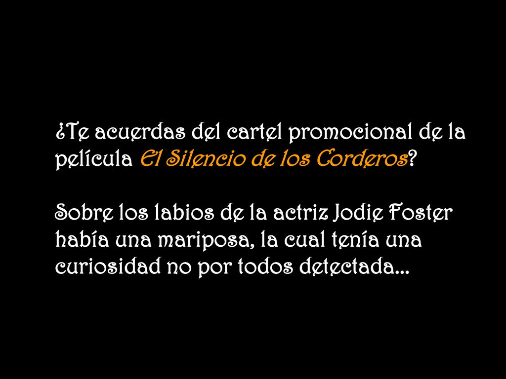 ¿Te acuerdas del cartel promocional de la película El Silencio de los Corderos