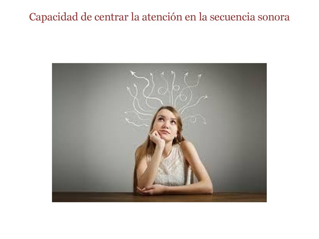 Capacidad de centrar la atención en la secuencia sonora