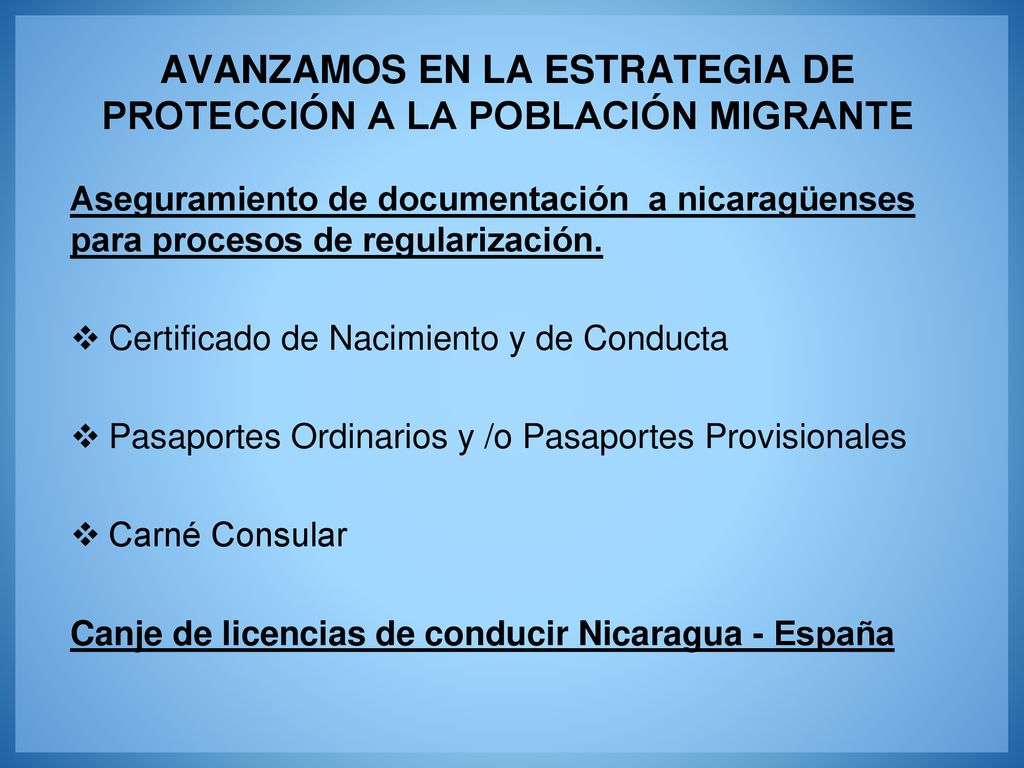 AVANZAMOS EN LA ESTRATEGIA DE PROTECCIÓN A LA POBLACIÓN MIGRANTE