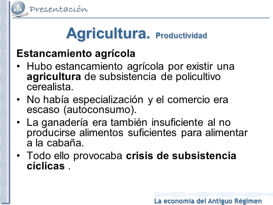 Agricultura. Productividad