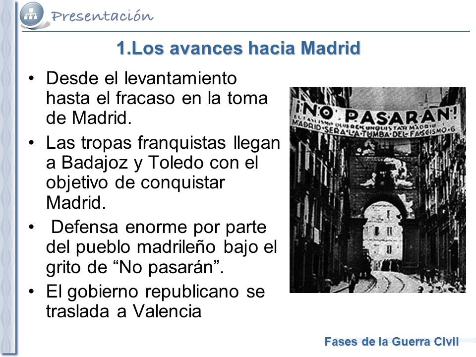 1.Los avances hacia Madrid