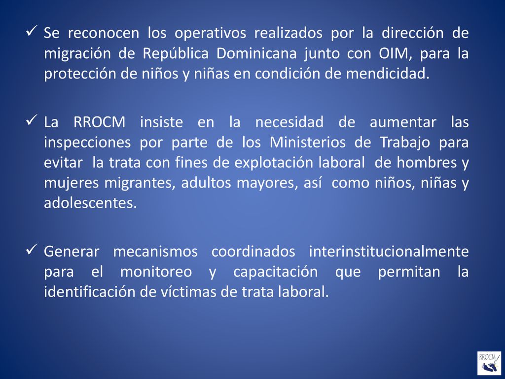 Se reconocen los operativos realizados por la dirección de migración de República Dominicana junto con OIM, para la protección de niños y niñas en condición de mendicidad.