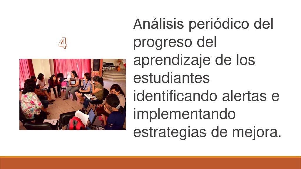 Análisis periódico del progreso del aprendizaje de los estudiantes identificando alertas e implementando estrategias de mejora.