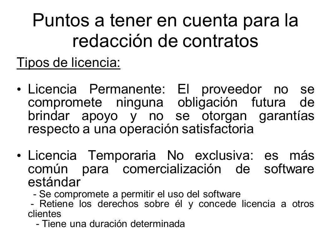 Puntos a tener en cuenta para la redacción de contratos