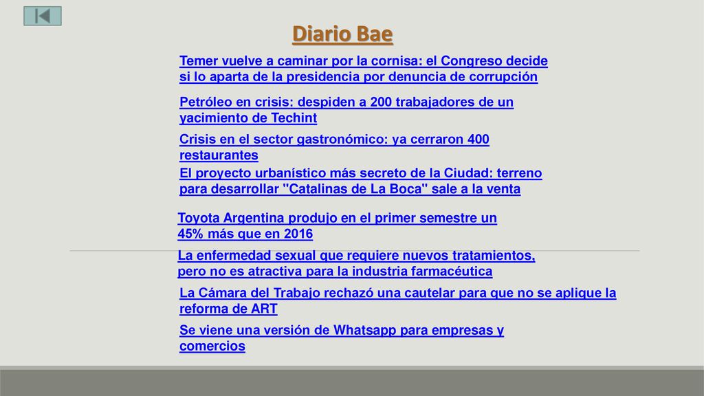 Diario Bae Temer vuelve a caminar por la cornisa: el Congreso decide si lo aparta de la presidencia por denuncia de corrupción.