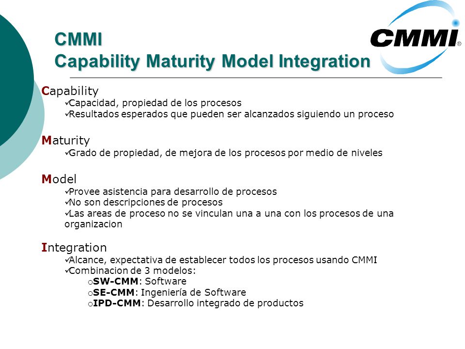 CMMI Capability Maturity Model Integration
