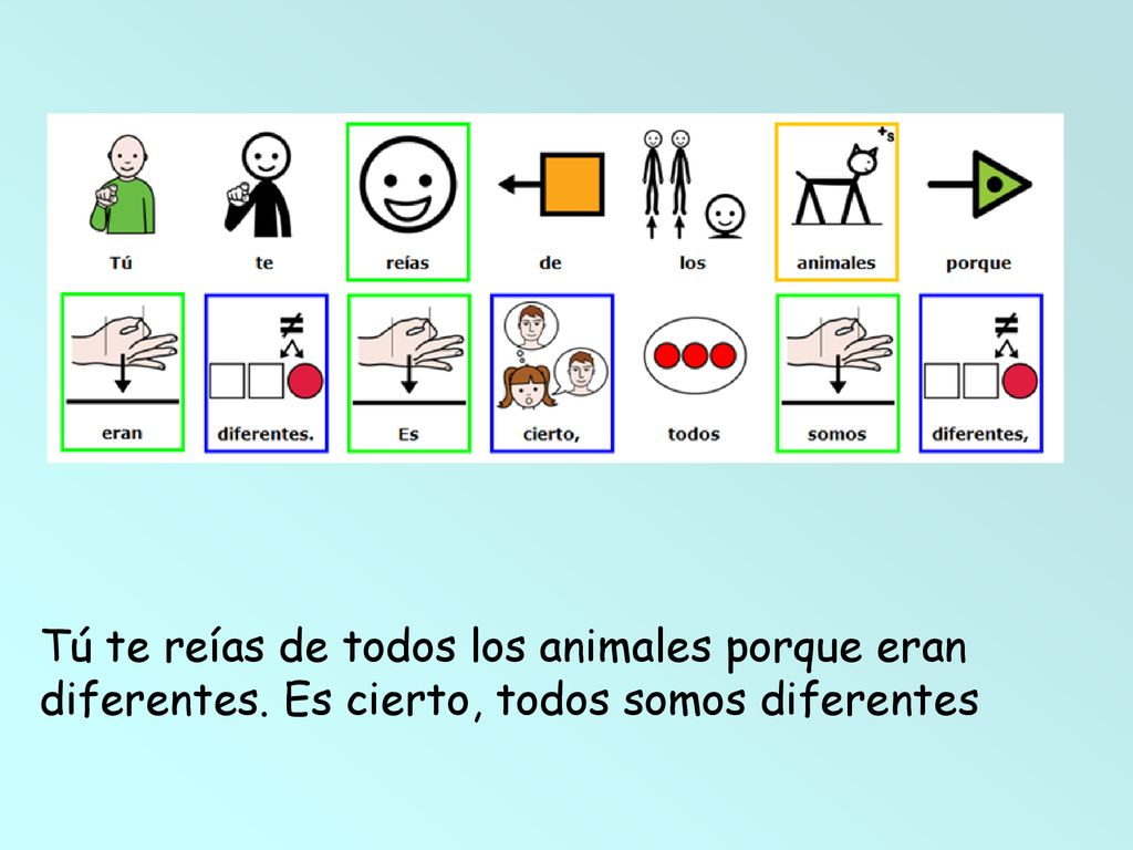 Tú te reías de todos los animales porque eran
