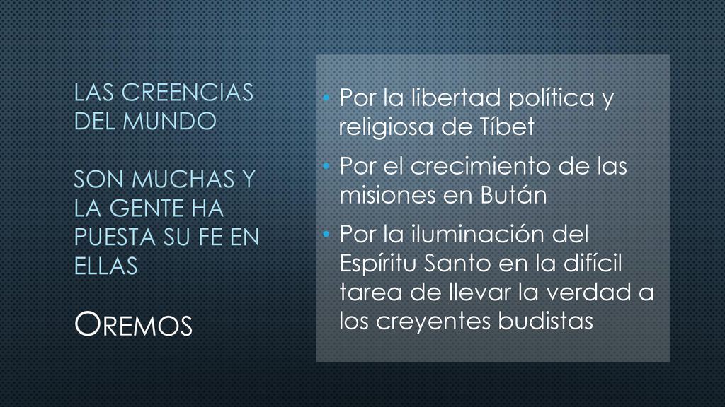 LAS CREENCIAS DEL MUNDO son muchas y la gente ha puesta su fe en ellas