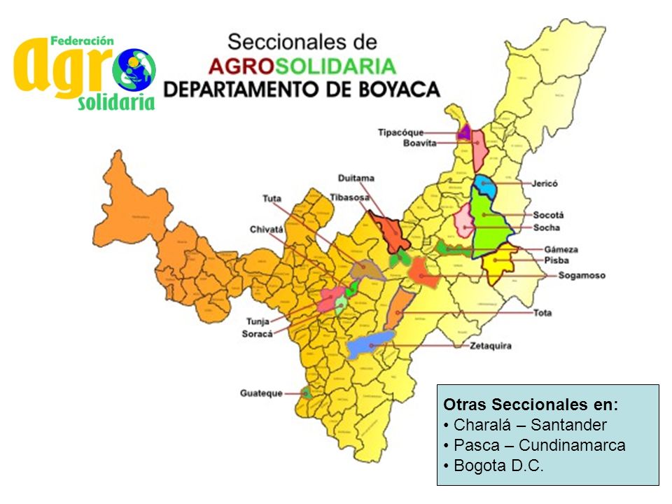 Otras Seccionales en: Charalá – Santander Pasca – Cundinamarca Bogota D.C.