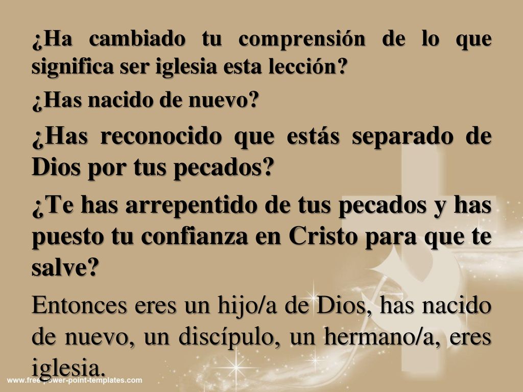¿Has reconocido que estás separado de Dios por tus pecados
