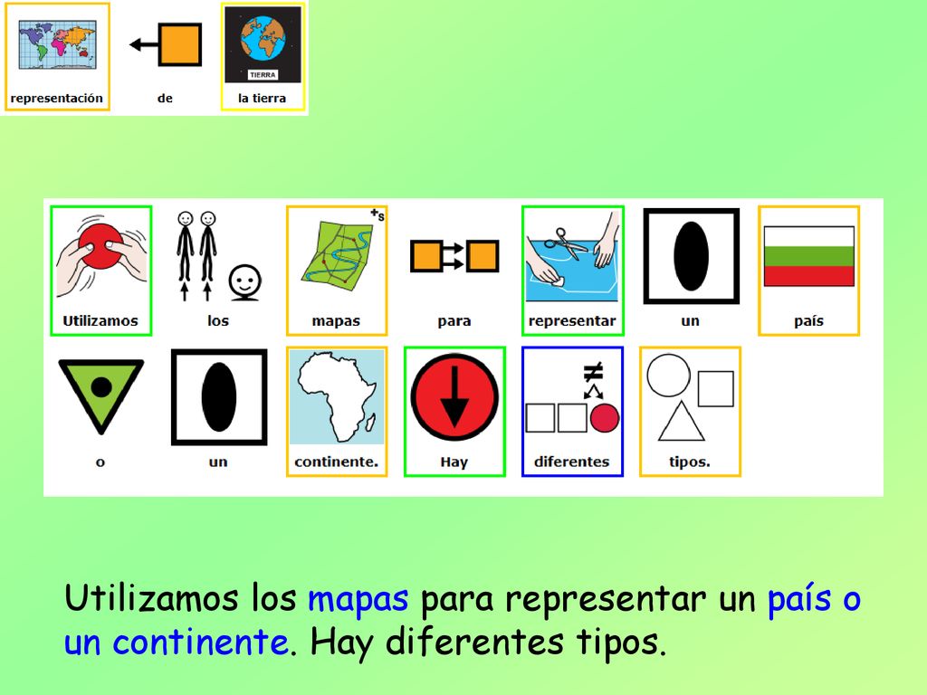 Utilizamos los mapas para representar un país o un continente
