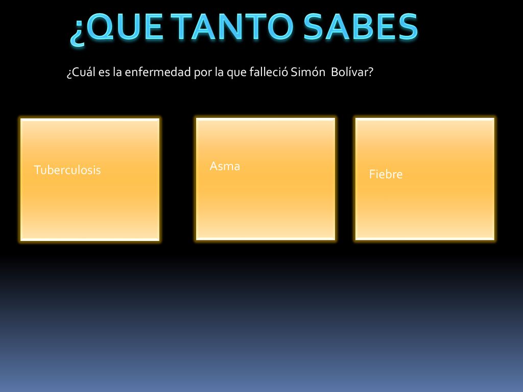 ¿QUE TANTO SABES ¿Cuál es la enfermedad por la que falleció Simón Bolívar.