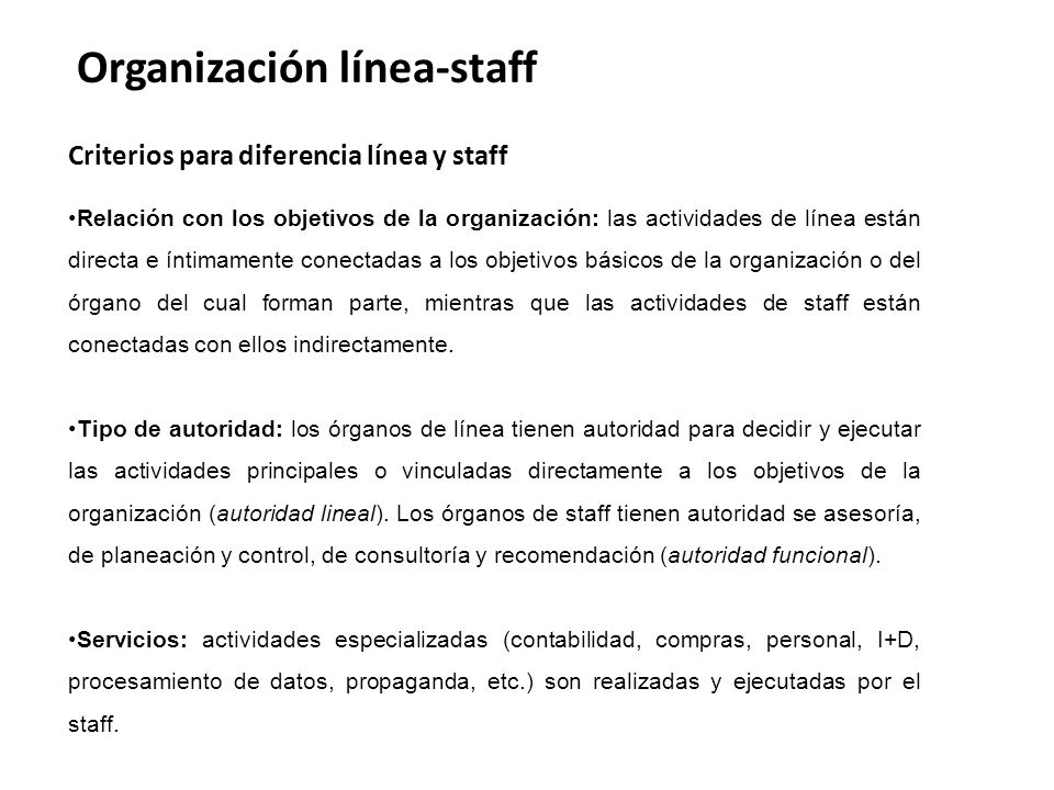 Organización línea-staff