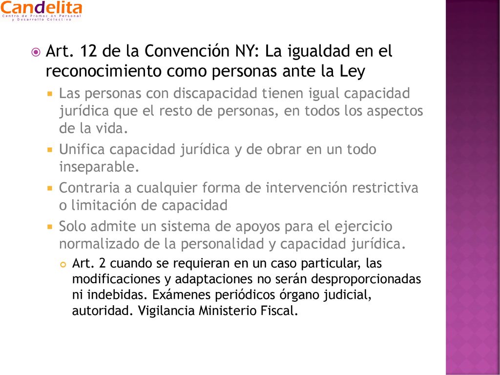 Art. 12 de la Convención NY: La igualdad en el reconocimiento como personas ante la Ley