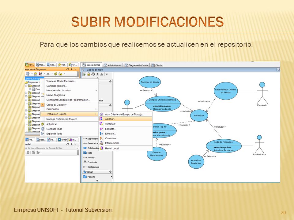 SUBIR MODIFICACIONES Para que los cambios que realicemos se actualicen en el repositorio.