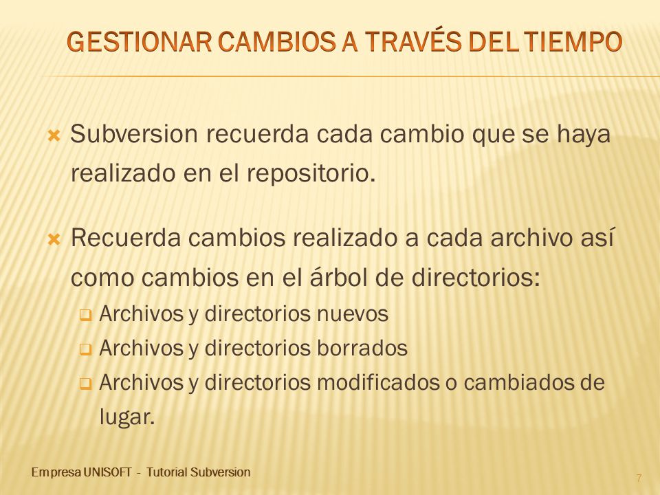 GESTIONAR CAMBIOS A TRAVÉS DEL TIEMPO