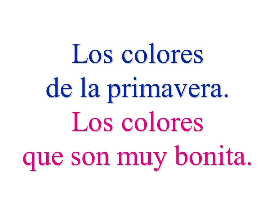 Los colores de la primavera. Los colores que son muy bonita.