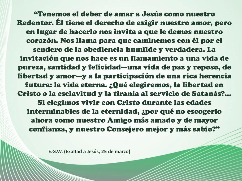 Tenemos el deber de amar a Jesús como nuestro Redentor