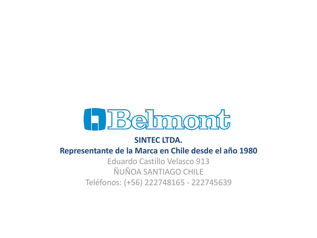 Representante de la Marca en Chile desde el año 1980