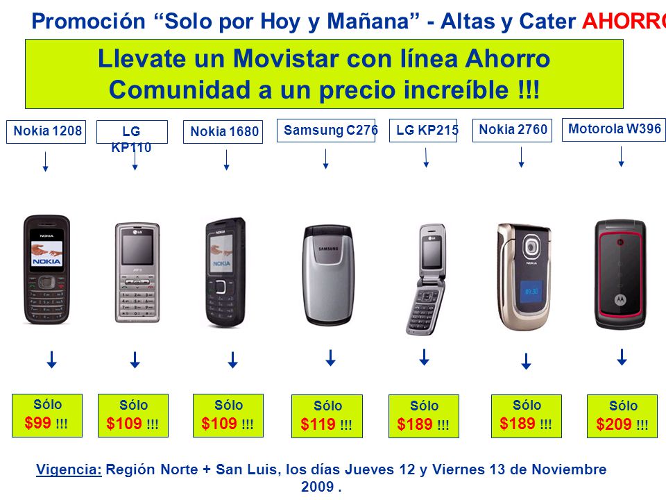 Promoción Solo por Hoy y Mañana - Altas y Cater AHORRO