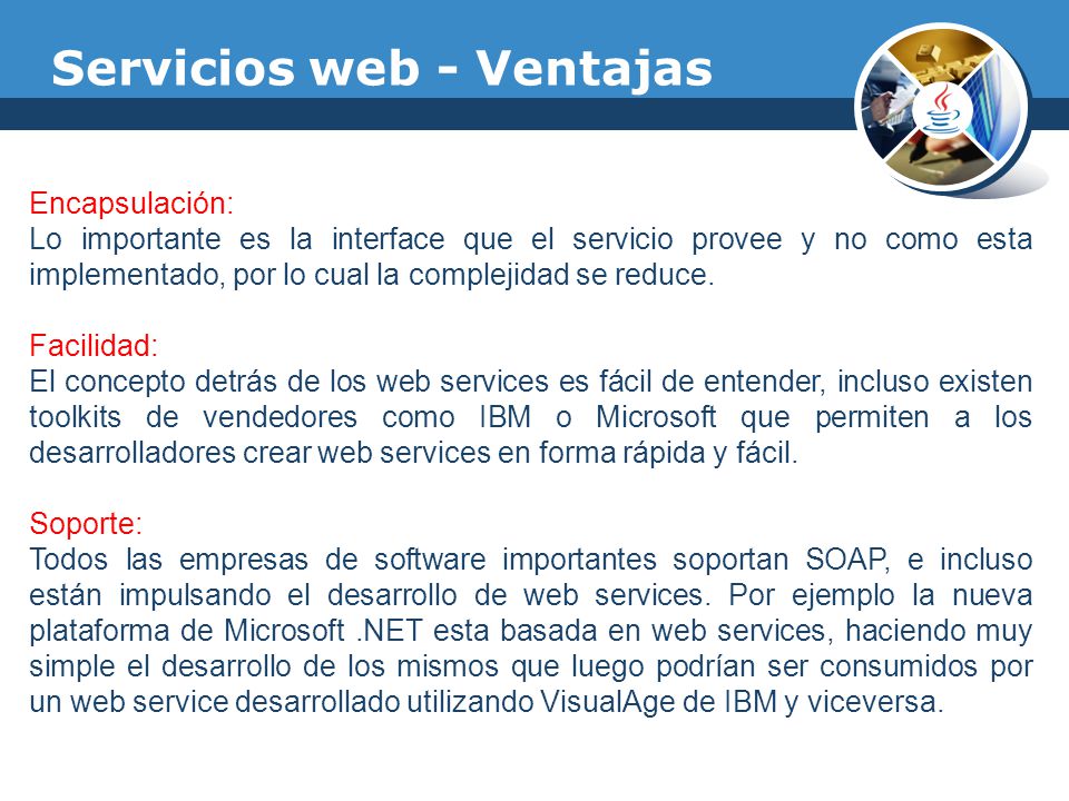 Servicios web - Ventajas