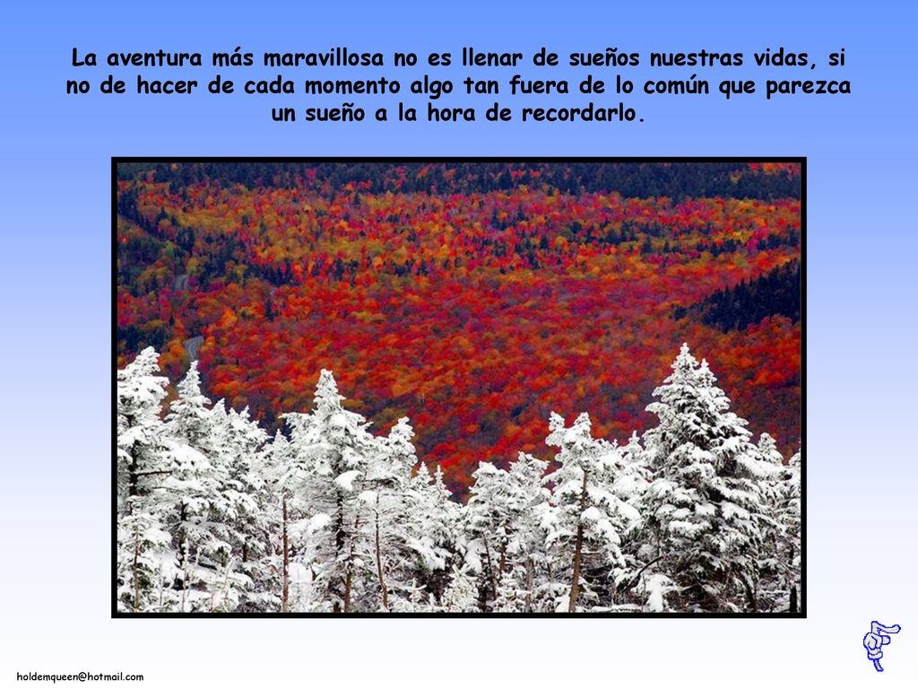 La aventura más maravillosa no es llenar de sueños nuestras vidas, si no de hacer de cada momento algo tan fuera de lo común que parezca un sueño a la hora de recordarlo.