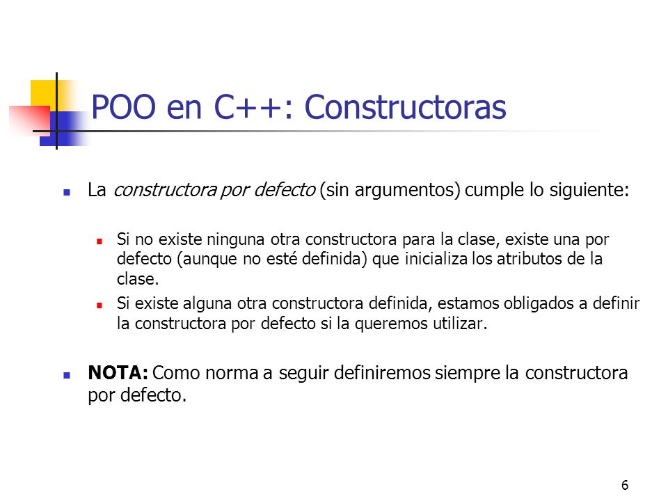 POO en C++: Constructoras