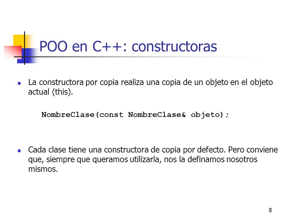 POO en C++: constructoras