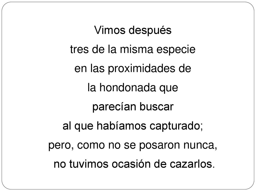 tres de la misma especie en las proximidades de la hondonada que